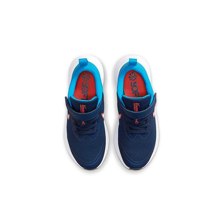 Nike Star Runner 3 Сетчатые Амортизация от ударов Амортизация от ударов Низкие Детские Беговые Кроссовки Сине-Оранжевые DA2777-401