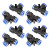 10 pcs 10mm 3 8 T Type Pneumatic Connector Air Line Quick Fittings Tube Joint
