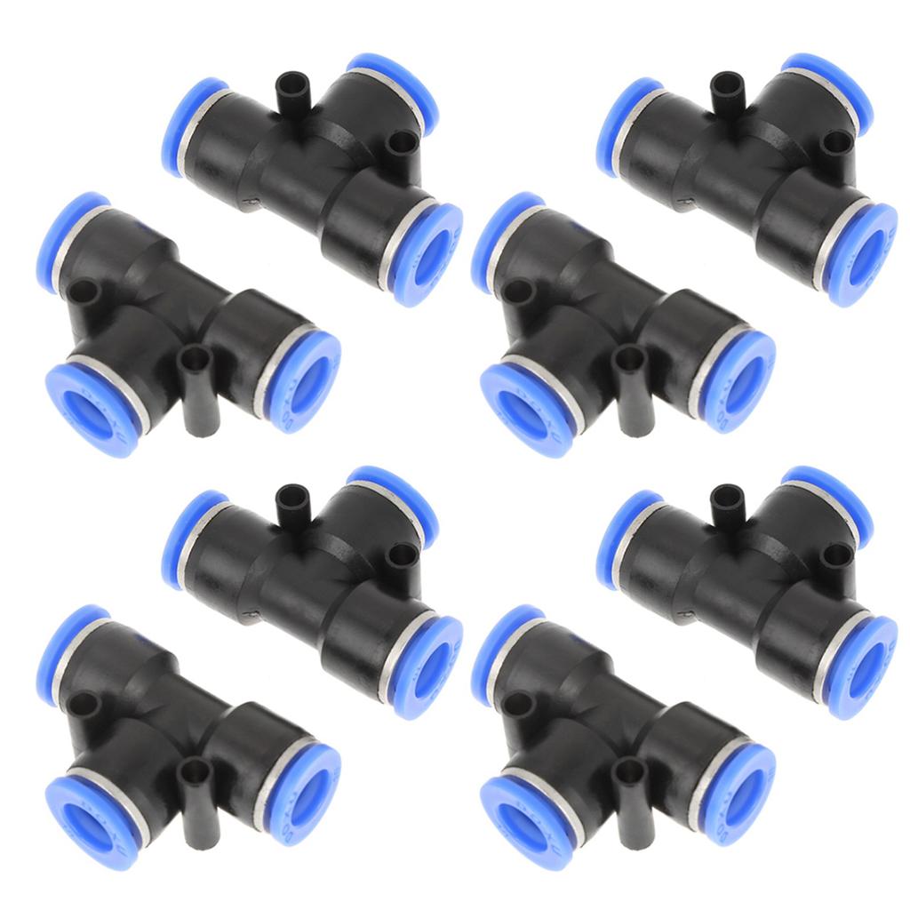 10 pcs 10mm 3 8 T Type Pneumatic Connector Air Line Quick Fittings Tube Joint