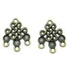 Pendants For Crafts Brand: WYISYWG Antique Bronze Color Chinese Lucky Knot Earring Connector 26x21mm 4Pieces