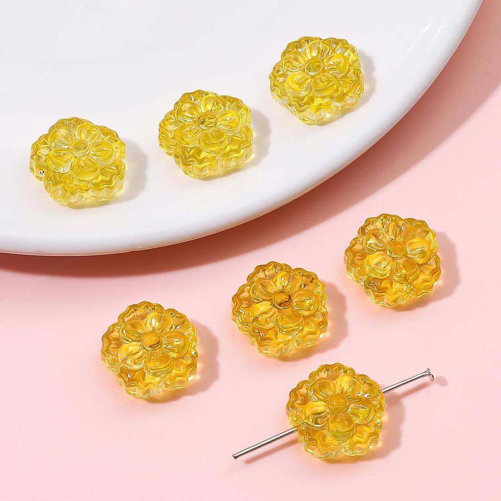 Разноцветные стеклянные бусины в форме близнецов в форме цветка 15 мм 10 шт. Для изготовления украшений DIY браслет ожерелье