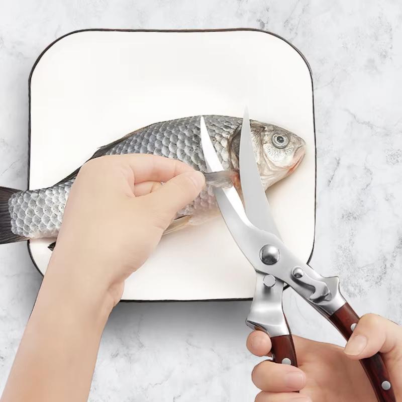 Multi-functional Household Powerful Kitchen Scissors Sharp and Durable Stainless Steel Cooking and Frying Chicken Bone Scissors5