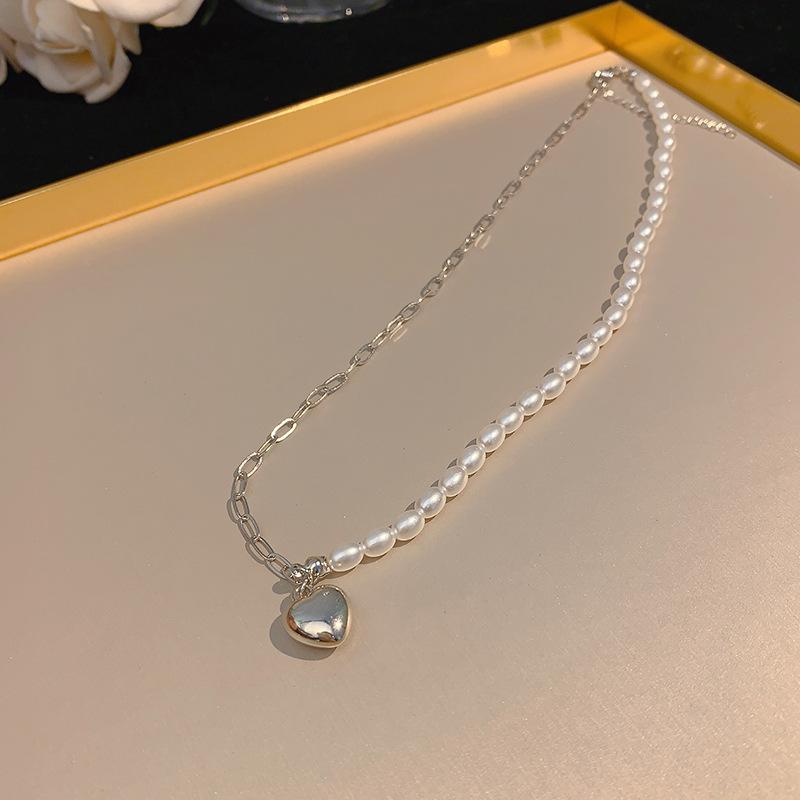 Ожерелье из барочного жемчуга, женское, нишевое, легкая роскошь, универсальное, любовь, бисерная цепочка на ключицу, темпераментная подвеска, ветер