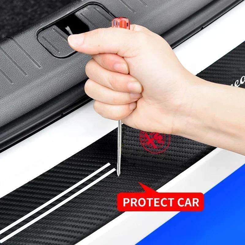 For Alfa Romeo New Car Door Sill Plate Sticker Anti-scratch Strip Trunk Protection Decals for Alfa Romeo 4C 159 Spider Giulia Gi