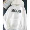 Hirsionsan Simplic Letter Print Hoodies Women Soft Oversize Sportwear Female Sweatshirt Streetwear Fleece Girls Clothing 2023
