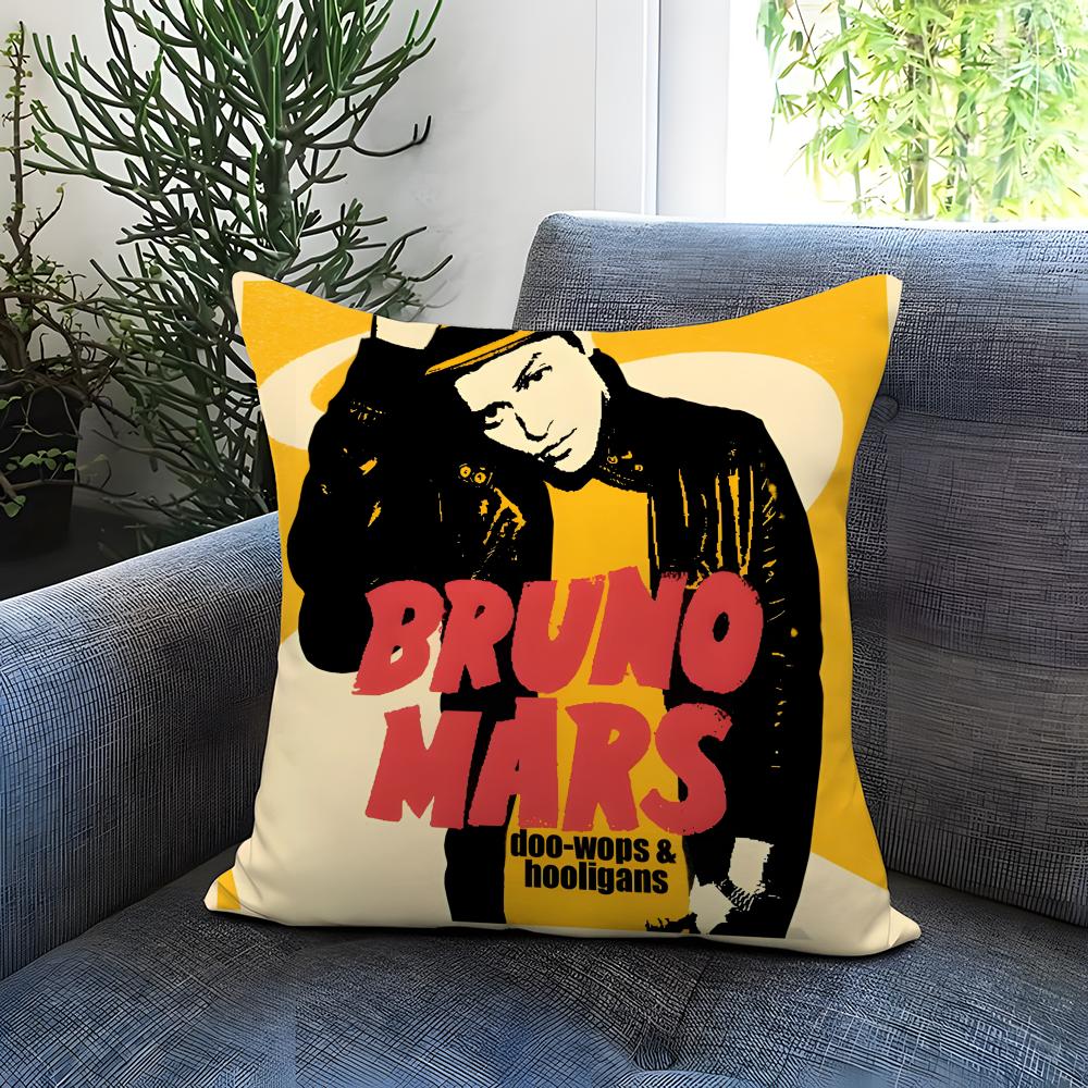 Popular Bbruno Marses Cushion Cover Comfortable Reversible Pillow Cover Ideal for Car Sofa Bedroom Beyond