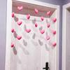 Декорация для двери-шторы в форме сердца Корейский милый подвесной шнурок Декор для раздвижной двери с крючками для комнаты девочки 6XDE