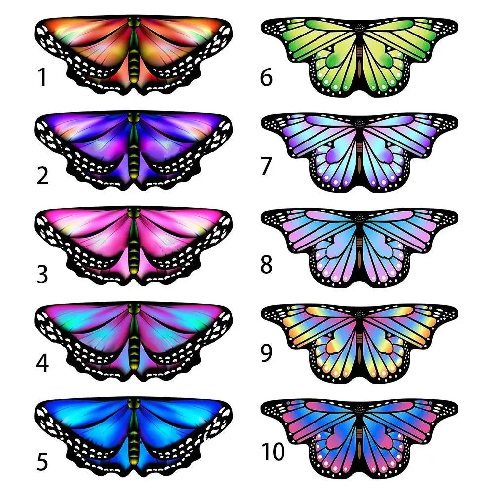 Cute Chiffon Butterfly Cape Dressing Up Costume Butterfly Wings Shawl Party Props Wing Cloak Kids