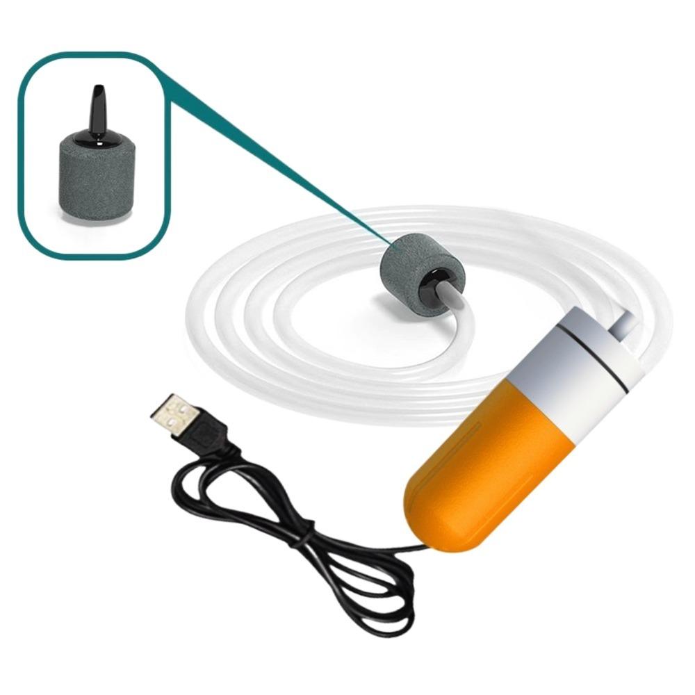 Adjustable Speed Aquarium Oxygen Air Pump USB Charging Ultra Quiet Aquatic Terrarium Filter Anti-slip Portable Mini Oxygen Pump