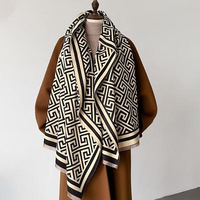 Корейские модные шарфы женские мужские толстые из искусственного кашемира двухсторонний шарф зимний теплый манишка обертывание буфанда одеяло эшарп шаль