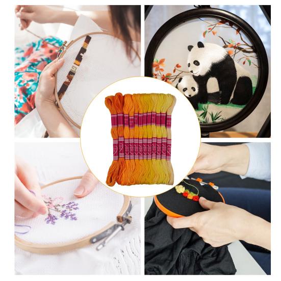 24 мотка нитки для вышивки крестом, красочные нитки для вышивания, нитки для рукоделия, вышивания, домашний швейный магазин