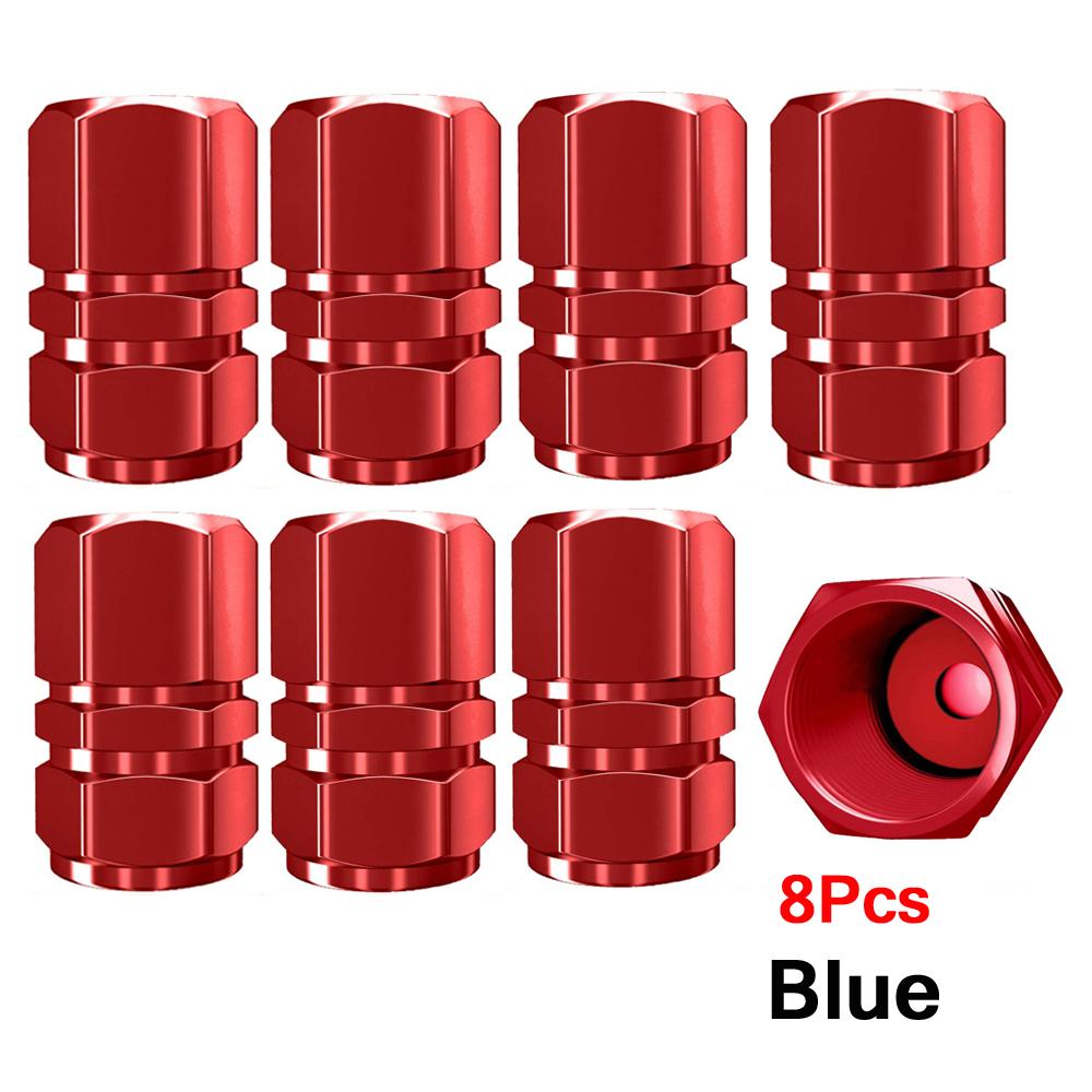 AUTCOAT Aluminum Alloy Car Wheel Tire Valve Caps Tyre Rim Stem Covers Car Dustproof Tire Cap For Cars Motorcycles Trucks Bikes Stem Caps1
