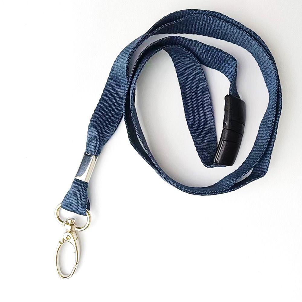 Metal Clip Lanyard Neck Strap Safety Break Lobster ID Card Pass Holder Plain Lanyard  Office