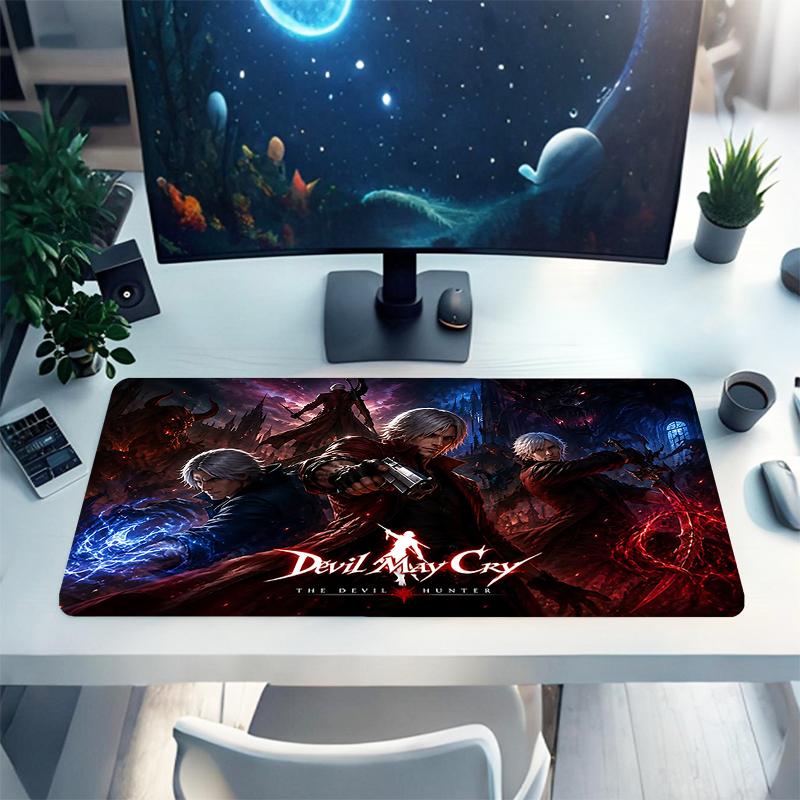 1 шт. Devil May Cry Ад Данте Игровой коврик для мыши Клавиатура Настольный коврик Нескользящая Резиновая заблокированная кромка Водонепроницаемый Коврик для мыши Компьютерный для Офиса Домашний Декор S122