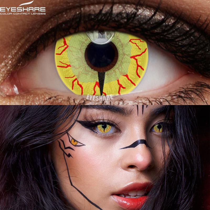 Eyeshare Color Contact Lenses For Eyes 2pcs Anime Cosplay Colored Lenses Blue Purple Halloween Lenses Contact Lens Beauty Makeup