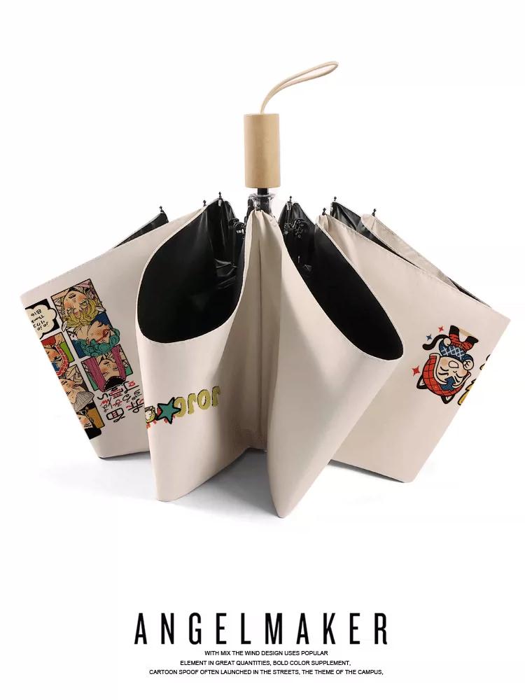 Jojo's Bizarre Adventure Merchandise Umbrella, Dual-Use for Sun and Rain, Uv Protection, High Aesthetic Value Umbrella for Girls, Ins Style
