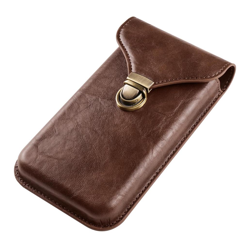 Luxury Leather Belt Clip Phone Case Men Waist Bag Holder For iPhone 16 15 14 13 Pro Max Samsung S24 S23 S22 Plus A55 Redmi Note 12 9 Holster Pouch AVE