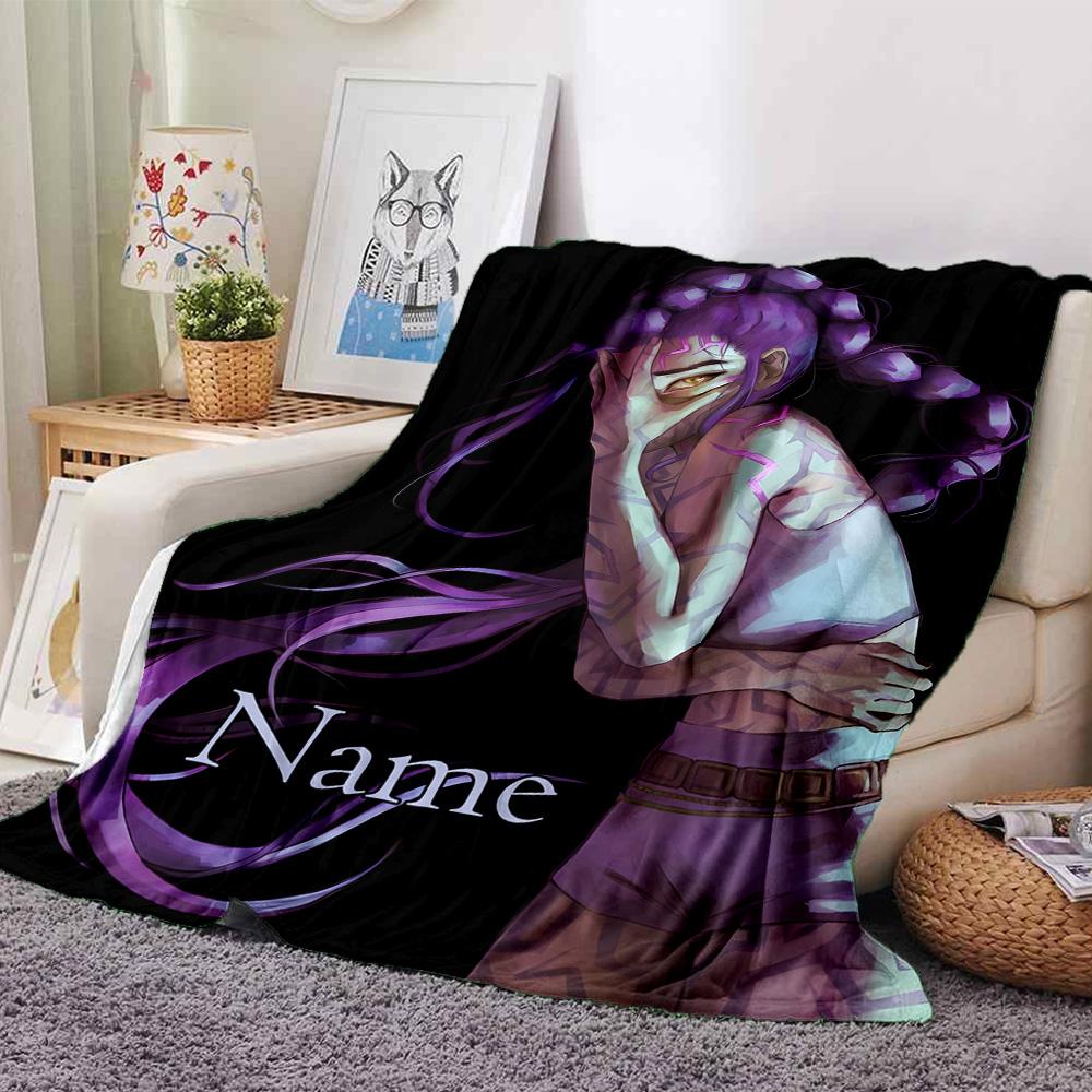 Customizable KPop Demon Hunters3 Throw Blanket – Personalized Name, All-Season Cozy Snug Blanket, Machine Washable, Personalized Blanket