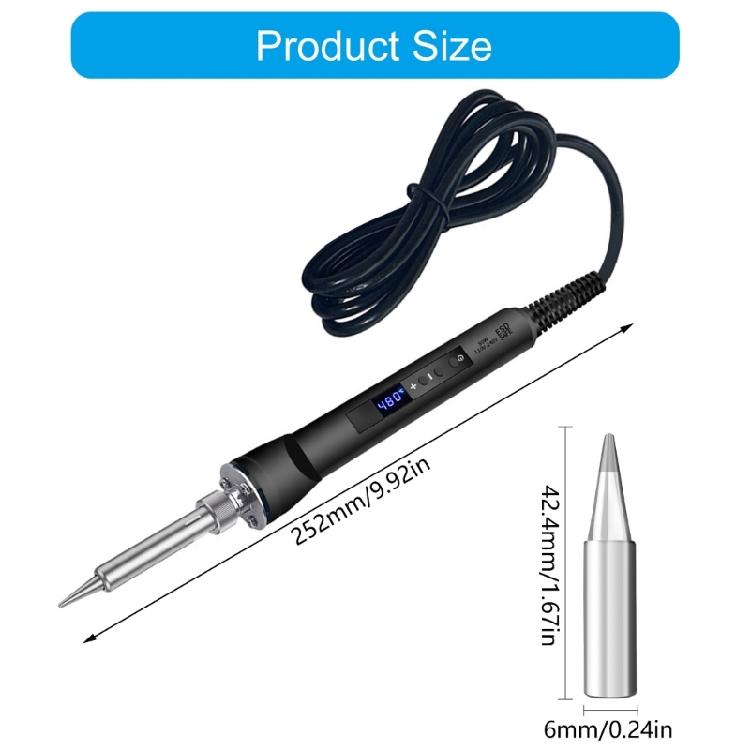 Durability Fast Heating Soldering Iron 90W Adjustable Constant Temperature Digital Control Rapid Heat Welding Tool