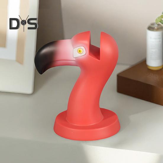 Держатель для очков Фламинго, подставка для очков, статуэтка животного из смолы, украшение для рабочего стола, прочная нескользящая стойка для очков