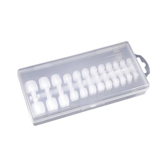 240/504 Pcs DIY Pedicure Patches Square Toe Nail Tip Press On Full Cover False Toenail Extension Kit Clear Matte Fake Nails