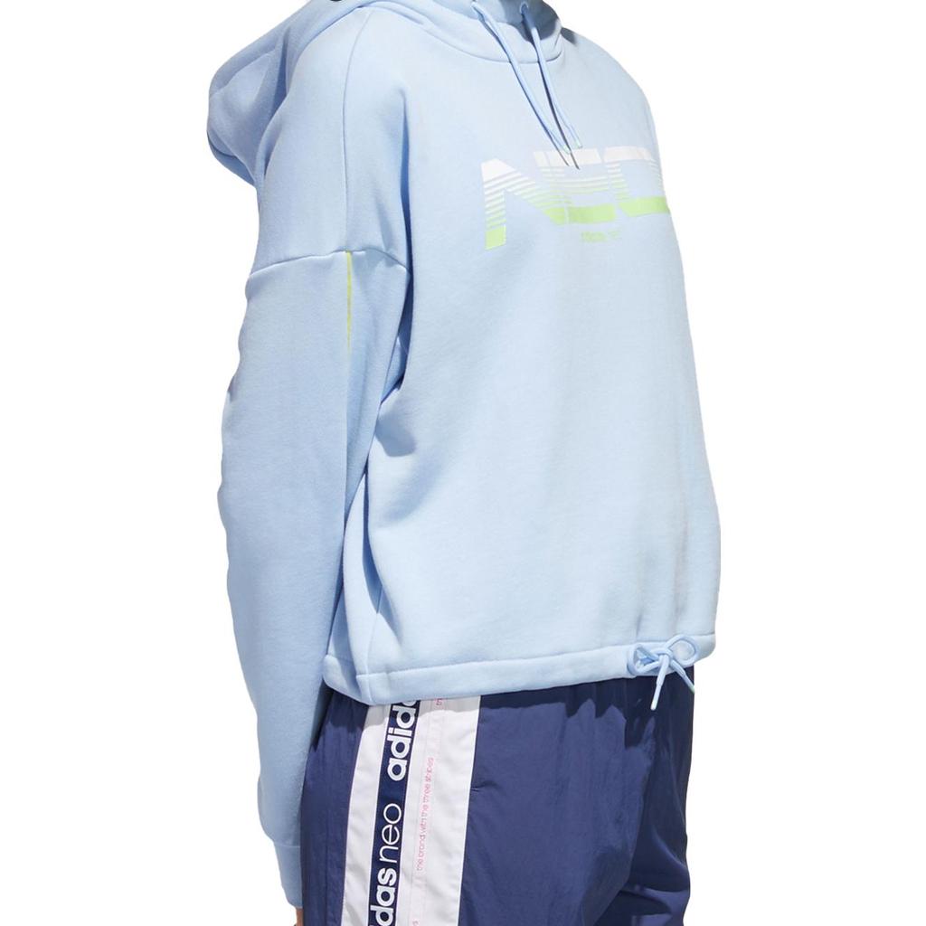 Adidas Нео с капюшоном спортивная винтажная толстовка женская толстовка синяя GL6067