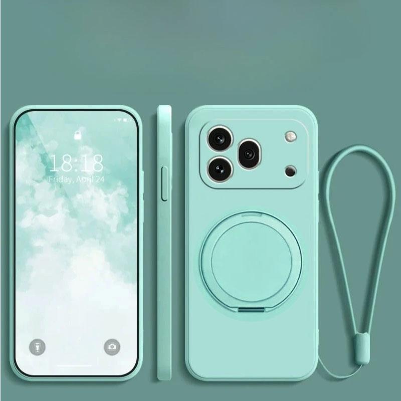 Для Magsafe Магнитный Вращающийся Держатель Чехол Для Honor 600 600Pro Жидкий Силикон Ремешок Ударопрочный Мягкое Покрытие Для Honor 600 Pro