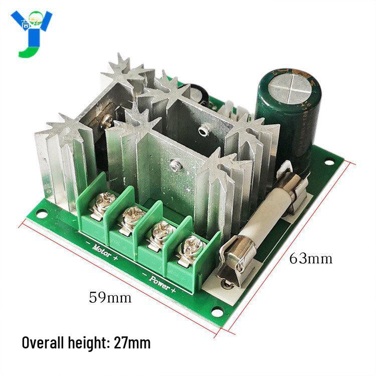 PWM DC Motor and Fan Speed Controller, 6V-90V, Stepless Adjustment.