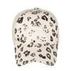 Ladies Spring and Summer New Leopard Print Cross Elastic Mesh Ponytail Baseball Cap Cap Sun Hat Sun Hat