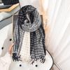 Autumn And Winter Retro Cashmere Color Matching Scarf Japanese And Korean Atmosphere Warm Shawl Lazy Wind Student Travel Scarf