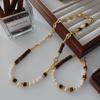 Натуральный пресноводный жемчуг и тигровый глаз богемное ожерелье - осенне-зимняя французская ретро ключичная цепочка для женщин