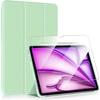 Case for iPad Air 4/5 - Green - Shockproof - Tempered Glass - Foldable Stand - Sleep/Wake