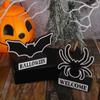 Halloween Spider Bat Wooden Plaque Christmas Ornament Ghost Festival Ghost Party Decoration