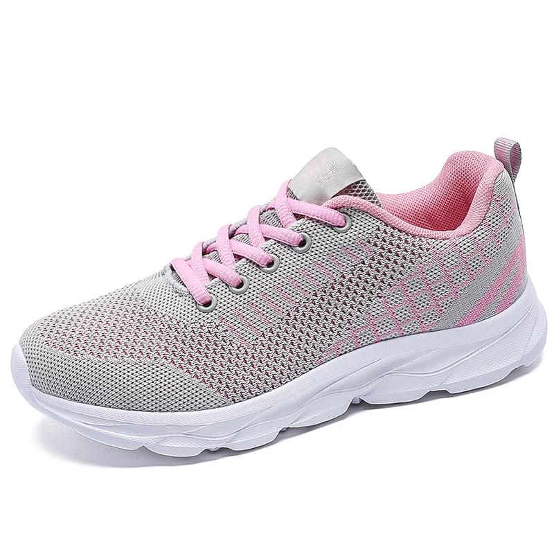 Fashion Casual Sneaker New Women's Running Shoes Large Platform Outdoor Travel Lace Fitness Lightweight Breathable Casual Women Shoes