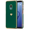 Protective Case - BOOLING - Samsung Galaxy S9 - Heart Pattern - Soft Silicone - Night Green