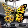 Car Mirror Hanging Accessories, Rearview Mirror Butterfly Ornaments Christian Car Accessories, Car Rosary, Cross, Driver Easter Religious Gifts, Auto