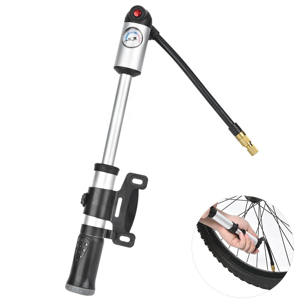 Portable Bike Pumps High Pressure Road Bicycle Pump with Air Guage Tyre Inflator Accessory