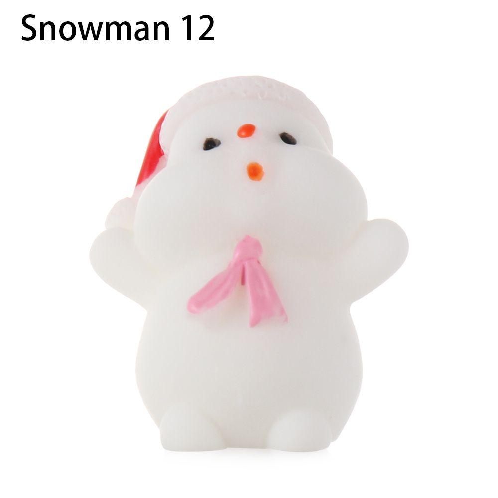 Микропейзаж Декор бонсай Рождественские фигурки Санта-Клауса Миниатюрный снеговик Рождественская елка