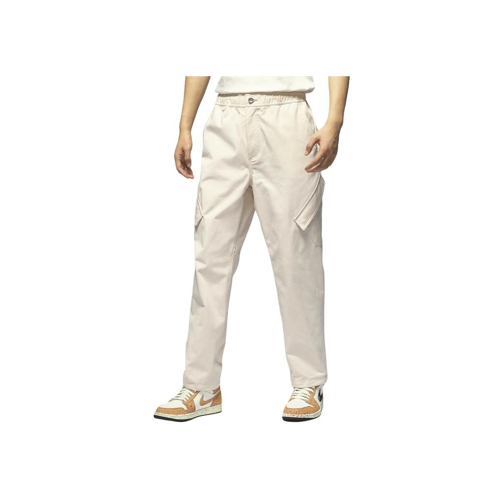 Jordan Однотонные прямые повседневные брюки средней посадки с вышитым логотипом, бежевые, мужские FB7306-203