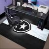 Shield With Star Emblem Printed Office Carpet Chair Cushion  Entryway Rug, Rugs for Living Room, Bedroom Christmas gifts