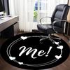 1PC Me Heart Office Round Area Rug,  Mat Suitable ForOffice, Under Office Chairs Bedroom Living Room Home Decor, Room Deco