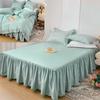 Four Seasons Cotton Bed Skirt Cotton Twill Embroidered Bedspread Four-Piece Princess Style 1.5M 1.8M Bedding