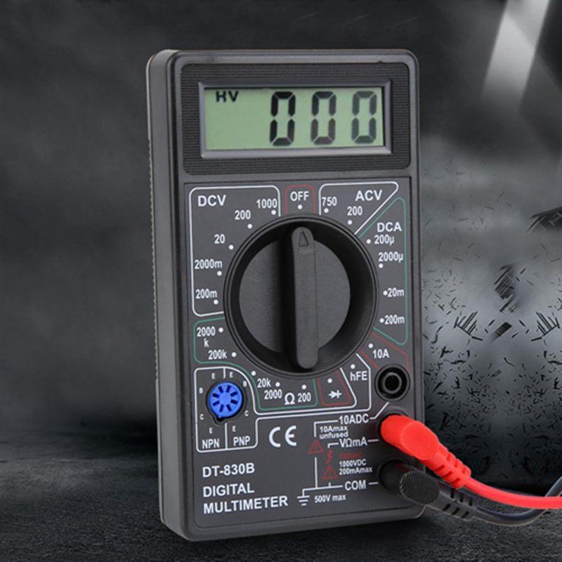 D5 Digital Multimeter,DT-830B Multifunctional Portable LCD Digital Multimeter Amp Volt Ohm Car Tester Voltmeter Ohmmeter Meter