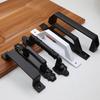 Black Exposed Handle: Easy-to-Install Large Wooden Door Handle for Cabinets and Rooms