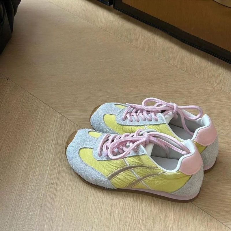 Ретро Макарон Немецкие тренировочные туфли женские 2025 весна новые на мягкой подошве универсальные кеды повседневные спортивные туфли Форрест Гамп