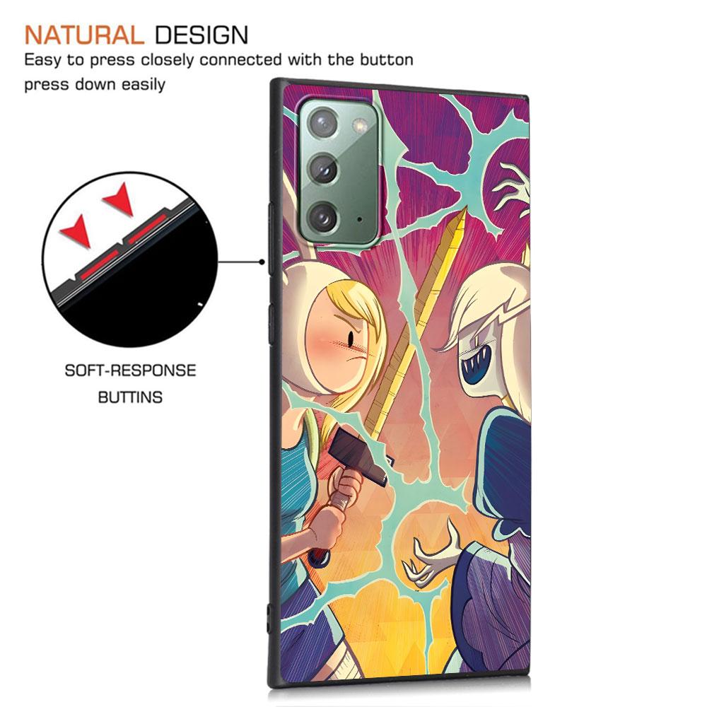 Fionna Cake Case for Samsung Galaxy Note 20 Ultra 10 Plus 9 8 TPU Phone Cover Note 10 Lite Black Soft Shell Funda Capa