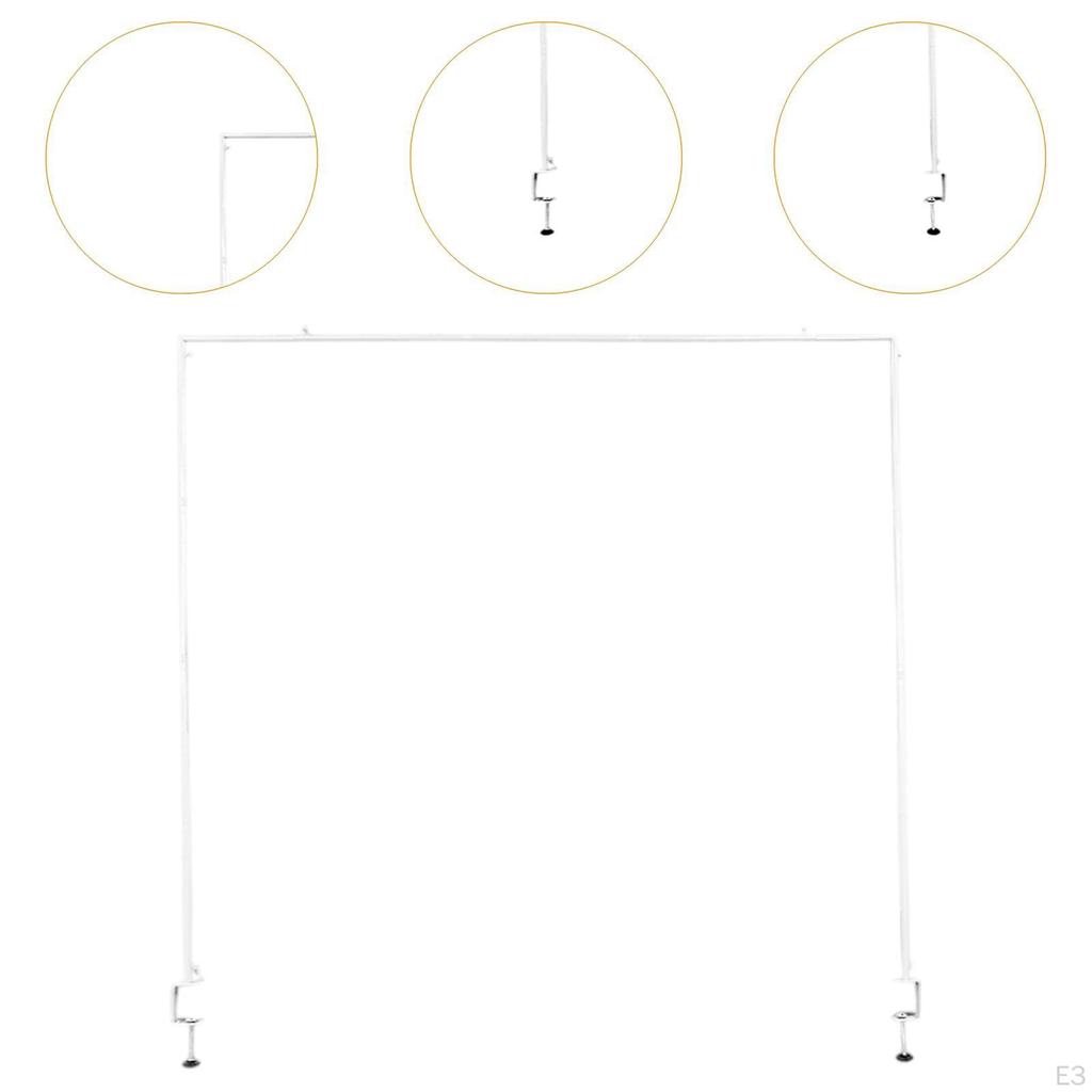 Over The Table Rod Stand with Clamps Assembly Required Heavy Duty Holder Metal Balloon Arch