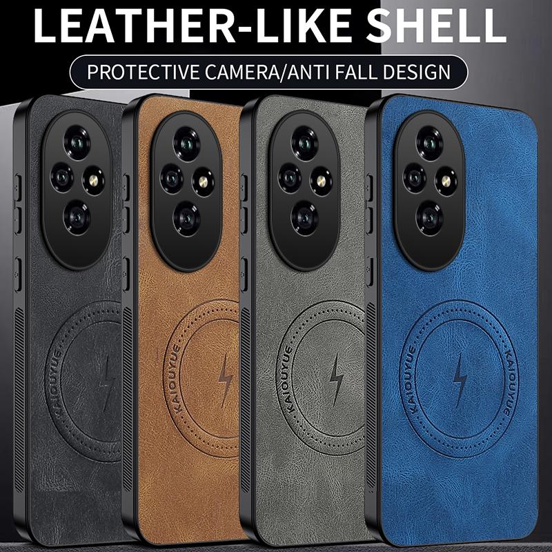 Роскошный матовый чехол из мягкой кожи для телефона Honor 200 Pro 400 Lite, бамперная защита, противоударная магнитная крышка для Honor 400 Pro