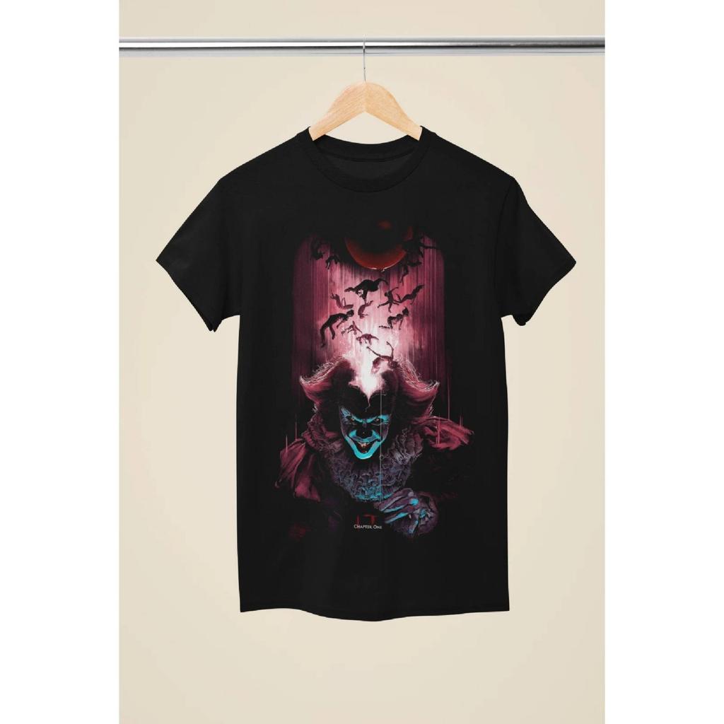 IT Chapter Two Pennywise Shadow Graphic Black T-Shirt - FREESHIPS