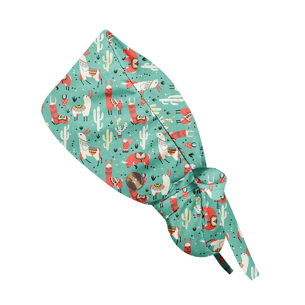 Fashionable Small Animals Print Work Cap, Casual Women's Ponytail Cap, Wash Cap, Baotou Cap